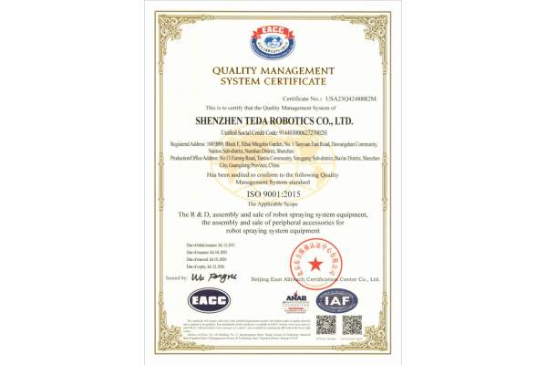 ISO9001:2015 Certificate